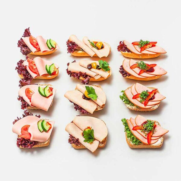 Platte "C" mit gemischt belegten halben Brötchen (12 Stück)