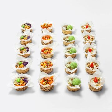 20er Platte mit Mini Poke Bowls