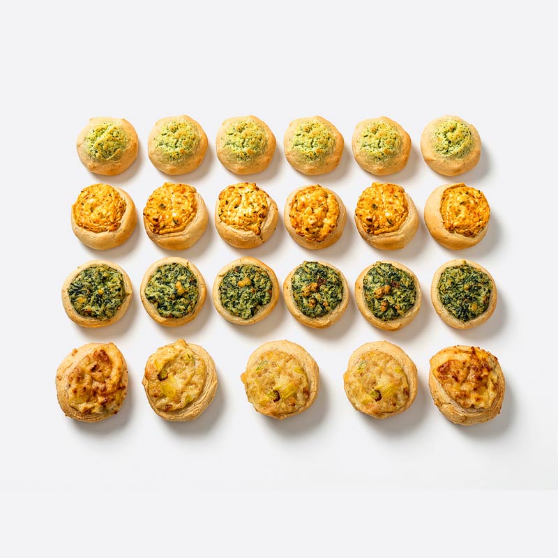 Platte gemischte herzhafte Küchlein (24 Stück)